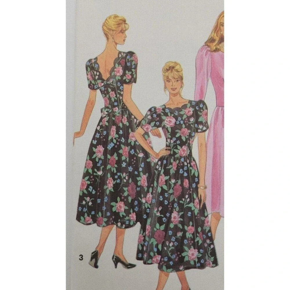 Vintage 90s Simplicity Pattern 8178 Misses Petite Dress in 2 Lengths Sz 6-10